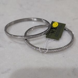 Elegant Silver Costume Jewelry Bangle Bracelets